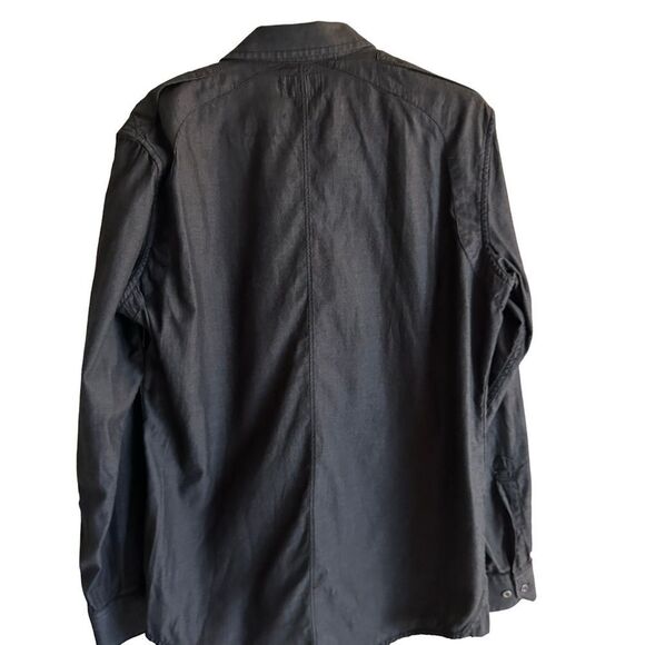 Rock and Republic Men's Button Down Black Shirt Med - Picture 4 of 9